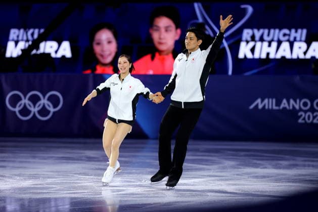 Riku Miura & Ryuichi Kihara (JPN), FEBRUARY 8, 2026 - Figure skating, Eiskunstlauf : Team Pairs Free Skating during the Milano Cortina 2026 Olympic Winter games, Winterspiele,Spiele, Summer games at Milano Ice Skating Arena in Milan, Italy. Noxthirdxpartyxsales  aflo_319044092