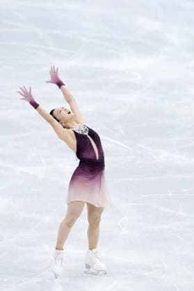 Milan Cortina Olympics: Figure skating, Eiskunstlauf Kaori Sakamoto of Japan poses at the conclusion of the women s free program during the figure skating team event at the Milan Cortina Olympics at Milano Ice Skating Arena in Milan on Feb. 8, 2026.  A14AA0005258670P