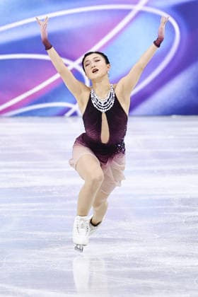 Milan Cortina Olympics: Figure skating, Eiskunstlauf Kaori Sakamoto of Japan performs in the women s free program during the figure skating team event at the Milan Cortina Olympics at Milano Ice Skating Arena in Milan on Feb. 8, 2026.  A14AA0005258672P