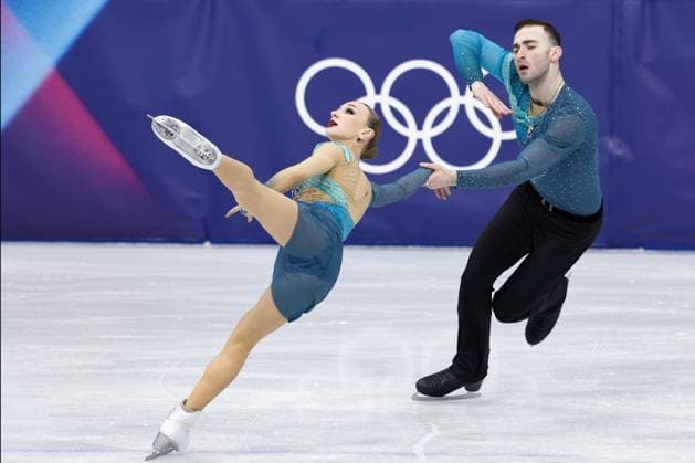 Milan Cortina Olympics: Figure skating, Eiskunstlauf Anastasiia Metelkina (L) and Luka Berulava of Georgia perform in the pairs free program during the figure skating team event at the Milan Cortina Olympics at Milano Ice Skating Arena in Milan on Feb. 8, 2026.  A14AA0005258856P