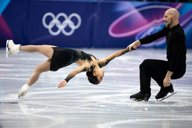 February 8, 2026, Cortina D ampezzo, Belluno, Italy: Americans Ellie Kam (USA) and Danny O Shea (USA) perform in the Team Event Pair Free Skating during the 2026 Winter Olympics at the Milano Ice Skating Arena on Sunday in Cortina d Ampezzo. Olympics 2026: Milano Cortina: Figure skating, Eiskunstlauf Team Pair  - ZUMAj89_ 20260208_oly_j89_059 Copyright: xPaulxKitagakixJr.x