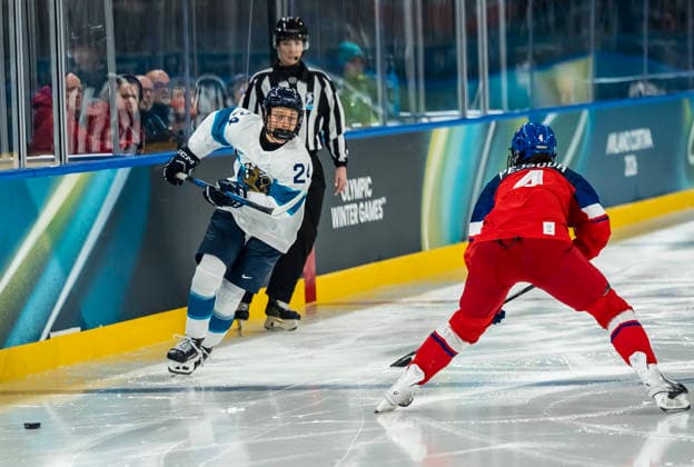 February 8, 2026, Milan, Lombardy, Italy: forward Viivi Vainikka 24 of Team Finland plays against Czechia in the Preliminary Round Group A at the Milano Ice Park In Rho in MILAN, Italy during the 2026 Milano Cortina Winter Olympics. Team Czechia wins the game, 2-0. Milan Italy  - ZUMAa161 20260208_oly_a161_050 Copyright: xWalterxG.xArcex Olympics 2026: Milano Cortina: Ice hockey, Eishockey WomenÃ¢â‚¬â ¢S: Viivi Vainikka  - ZUMA0847 20260208_oly_a161_050 Copyright: xIMAGO WalterxG.xArcex
