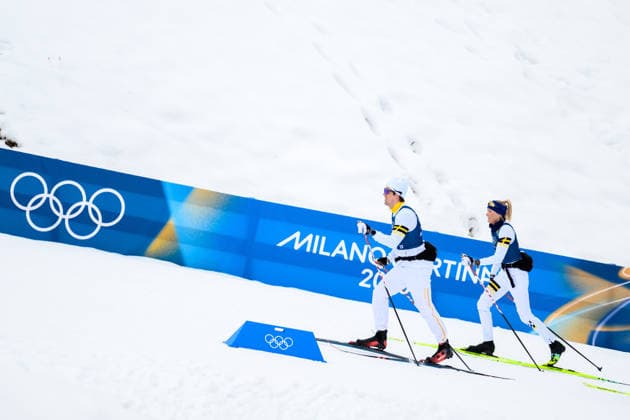 260209 Calle Halfvarsson and Frida Karlsson of Sweden at a cross-country skiing training session during day 3 of the 2026 Winter Olympics on February 9, 2026 in Val di Fiemme. Photo: Maxim Thore BILDBYRAN kod MT MT0966 skidor cross-country skiing langrenn Olympic Games, Olympische Spiele, Olympia, OS olympics winter olympics os ol olympiska spel vinter-os olympiske leker milano cortina 2026 milan cortina 2026 milano cortina 2026 olympic games milano cortina 2026 winter olympic games milano cortina-os milano cortina-ol vinter-ol 3 bbeng träning sverige *** 260209 Calle Halfvarsson and Frida Karlsson of Sweden at a cross country skiing training session during day 3 of the 2026 Winter Olympics on February 9, 2026 in Val di Fiemme Photo Maxim Thore BILDBYRAN kod MT MT0966 skidor cross country skiing langrenn olympic games olympics winter olympics os ol olympiska spel vinter os olympiske leker milano cortina 2026 milan cortina 2026 milano cortina 2026 olympic games milano cortina 2026 winter olympic games milano cortina os milano cortina ol vinter ol 3 bbeng träning sverige  Copyright: MAXIMxTHORE BB260209MT018