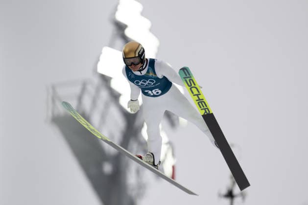 OLYMPICS - Winter Olympic Games, Olympische Spiele, Olympia, OS Milano Cortina 2026 VAL DI FIEMME,ITALY,09.FEB.26 - OLYMPICS, NORDIC SKIING, NORDIC COMBINED, Ski jumping, Skispringen, Ski, nordisch Winter Olympic Games Milano Cortina 2026, normal hill, training, men. Image shows Johannes Lamparter (AUT).  GEPAxpictures xOliverxLerch