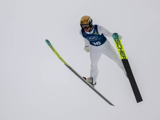 OLYMPICS - Winter Olympic Games, Olympische Spiele, Olympia, OS Milano Cortina 2026 VAL DI FIEMME,ITALY,09.FEB.26 - OLYMPICS, NORDIC SKIING, NORDIC COMBINED, Ski jumping, Skispringen, Ski, nordisch Winter Olympic Games Milano Cortina 2026, normal hill, training, men. Image shows Johannes Lamparter (AUT).  GEPAxpictures xOliverxLerch