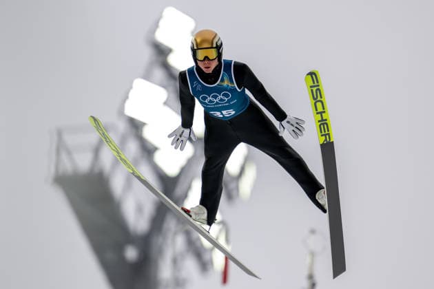 OLYMPICS - Winter Olympic Games, Olympische Spiele, Olympia, OS Milano Cortina 2026 VAL DI FIEMME,ITALY,09.FEB.26 - OLYMPICS, NORDIC SKIING, NORDIC COMBINED, Ski jumping, Skispringen, Ski, nordisch Winter Olympic Games Milano Cortina 2026, normal hill, training, men. Image shows Jens Luraas Oftebro (NOR).  GEPAxpictures xOliverxLerch