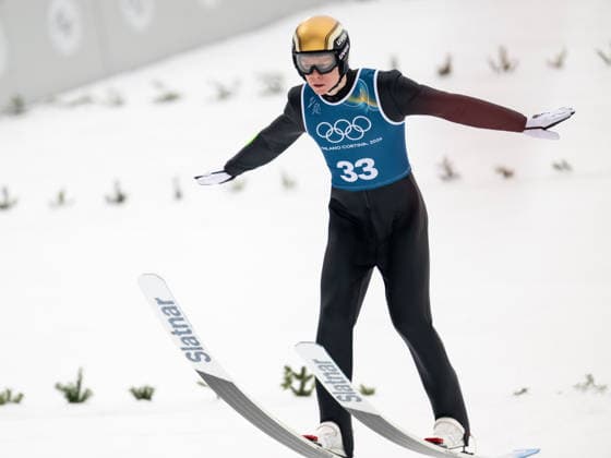OLYMPICS - Winter Olympic Games, Olympische Spiele, Olympia, OS Milano Cortina 2026 VAL DI FIEMME,ITALY,09.FEB.26 - OLYMPICS, NORDIC SKIING, NORDIC COMBINED, Ski jumping, Skispringen, Ski, nordisch Winter Olympic Games Milano Cortina 2026, normal hill, training, men. Image shows Einar Luraas Oftebro (NOR).  GEPAxpictures xOliverxLerch