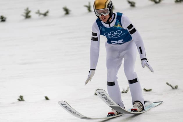 OLYMPICS - Winter Olympic Games, Olympische Spiele, Olympia, OS Milano Cortina 2026 VAL DI FIEMME,ITALY,09.FEB.26 - OLYMPICS, NORDIC SKIING, NORDIC COMBINED, Ski jumping, Skispringen, Ski, nordisch Winter Olympic Games Milano Cortina 2026, normal hill, training, men. Image shows Stefan Rettenegger (AUT).  GEPAxpictures xOliverxLerch
