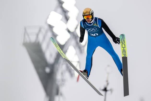 OLYMPICS - Winter Olympic Games, Olympische Spiele, Olympia, OS Milano Cortina 2026 VAL DI FIEMME,ITALY,09.FEB.26 - OLYMPICS, NORDIC SKIING, NORDIC COMBINED, Ski jumping, Skispringen, Ski, nordisch Winter Olympic Games Milano Cortina 2026, normal hill, training, men. Image shows Ilkka Herola (FIN).  GEPAxpictures xOliverxLerch