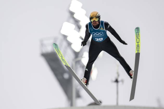 OLYMPICS - Winter Olympic Games, Olympische Spiele, Olympia, OS Milano Cortina 2026 VAL DI FIEMME,ITALY,09.FEB.26 - OLYMPICS, NORDIC SKIING, NORDIC COMBINED, Ski jumping, Skispringen, Ski, nordisch Winter Olympic Games Milano Cortina 2026, normal hill, training, men. Image shows Ilkka Herola (FIN).  GEPAxpictures xOliverxLerch