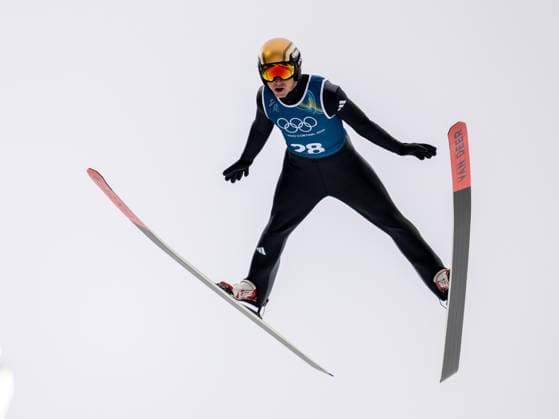 OLYMPICS - Winter Olympic Games, Olympische Spiele, Olympia, OS Milano Cortina 2026 VAL DI FIEMME,ITALY,09.FEB.26 - OLYMPICS, NORDIC SKIING, NORDIC COMBINED, Ski jumping, Skispringen, Ski, nordisch Winter Olympic Games Milano Cortina 2026, normal hill, training, men. Image shows Vinzenz Geiger (GER).  GEPAxpictures xOliverxLerch