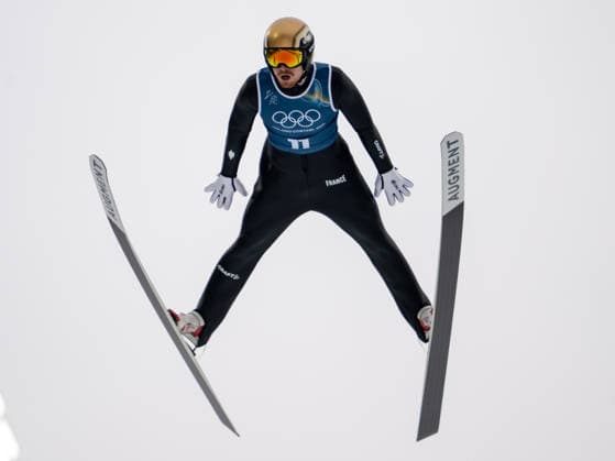 OLYMPICS - Winter Olympic Games, Olympische Spiele, Olympia, OS Milano Cortina 2026 VAL DI FIEMME,ITALY,09.FEB.26 - OLYMPICS, NORDIC SKIING, NORDIC COMBINED, Ski jumping, Skispringen, Ski, nordisch Winter Olympic Games Milano Cortina 2026, normal hill, training, men. Image shows Mael Tyrode (FRA).  GEPAxpictures xOliverxLerch