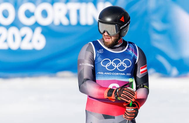 OLYMPICS - Winter Olympic Games, Olympische Spiele, Olympia, OS Milano Cortina 2026 BORMIO,ITALY,09.FEB.26 - OLYMPICS, ALPINE SKIING - Winter Olympic Games Milano Cortina 2026, team combined, downhill, men. Image shows Daniel Hemetsberger (AUT).  GEPAxpictures xHaraldxSteiner