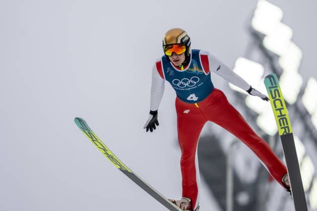 OLYMPICS - Winter Olympic Games, Olympische Spiele, Olympia, OS Milano Cortina 2026 VAL DI FIEMME,ITALY,09.FEB.26 - OLYMPICS, NORDIC SKIING, NORDIC COMBINED, Ski jumping, Skispringen, Ski, nordisch Winter Olympic Games Milano Cortina 2026, normal hill, training, men. Image shows Milosz Krzempek (POL).  GEPAxpictures xOliverxLerch
