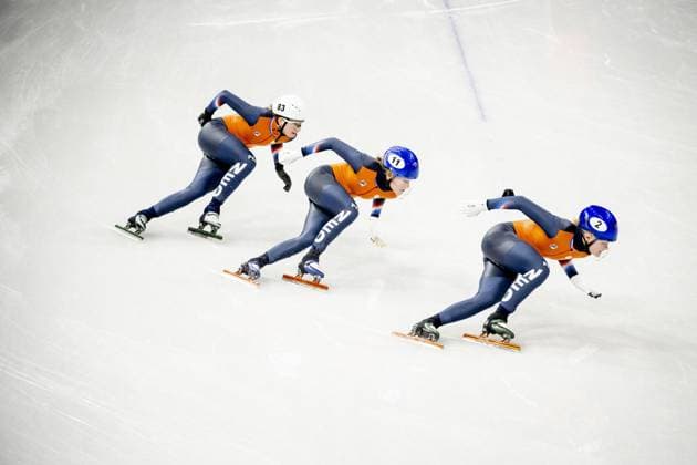 MILAN - Xandra Velzeboer during the short track training in the Milano Ice Skating Arena during the Milan Cortina 2026 Winter Olympics ROBIN UTRECHT ANP netherlands out - belgium out xVIxxIVx 550120787 originalFilename: 550120787.jpg
