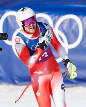 OLYMPICS - Winter Olympic Games, Olympische Spiele, Olympia, OS Milano Cortina 2026 BORMIO,ITALY,09.FEB.26 - OLYMPICS, ALPINE SKIING - Winter Olympic Games Milano Cortina 2026, team combined, downhill, men. Image shows Alexis Monney (SUI).  GEPAxpictures xHaraldxSteiner