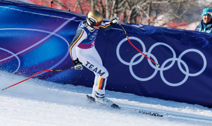 OLYMPICS - Winter Olympic Games, Olympische Spiele, Olympia, OS Milano Cortina 2026 BORMIO,ITALY,09.FEB.26 - OLYMPICS, ALPINE SKIING - Winter Olympic Games Milano Cortina 2026, team combined, downhill, men. Image shows Simon Jocher (GER).  GEPAxpictures xHaraldxSteiner