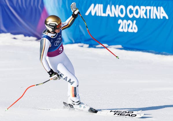 OLYMPICS - Winter Olympic Games, Olympische Spiele, Olympia, OS Milano Cortina 2026 BORMIO,ITALY,09.FEB.26 - OLYMPICS, ALPINE SKIING - Winter Olympic Games Milano Cortina 2026, team combined, downhill, men. Image shows Simon Jocher (GER).  GEPAxpictures xHaraldxSteiner