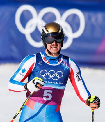 OLYMPICS - Winter Olympic Games, Olympische Spiele, Olympia, OS Milano Cortina 2026 BORMIO,ITALY,09.FEB.26 - OLYMPICS, ALPINE SKIING - Winter Olympic Games Milano Cortina 2026, team combined, downhill, men. Image shows Nils Alphand (FRA).  GEPAxpictures xHaraldxSteiner