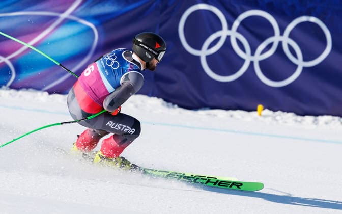 OLYMPICS - Winter Olympic Games, Olympische Spiele, Olympia, OS Milano Cortina 2026 BORMIO,ITALY,09.FEB.26 - OLYMPICS, ALPINE SKIING - Winter Olympic Games Milano Cortina 2026, team combined, downhill, men. Image shows Daniel Hemetsberger (AUT).  GEPAxpictures xHaraldxSteiner