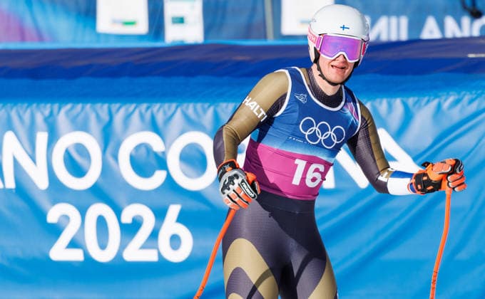 OLYMPICS - Winter Olympic Games, Olympische Spiele, Olympia, OS Milano Cortina 2026 BORMIO,ITALY,09.FEB.26 - OLYMPICS, ALPINE SKIING - Winter Olympic Games Milano Cortina 2026, team combined, downhill, men. Image shows Elian Lehto (FIN).  GEPAxpictures xHaraldxSteiner