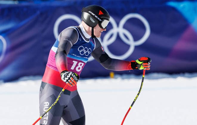 OLYMPICS - Winter Olympic Games, Olympische Spiele, Olympia, OS Milano Cortina 2026 BORMIO,ITALY,09.FEB.26 - OLYMPICS, ALPINE SKIING - Winter Olympic Games Milano Cortina 2026, team combined, downhill, men. Image shows Stefan Babinsky (AUT).  GEPAxpictures xHaraldxSteiner