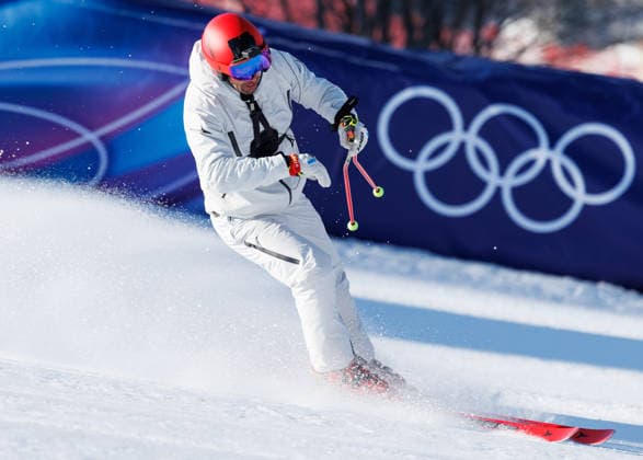OLYMPICS - Winter Olympic Games, Olympische Spiele, Olympia, OS Milano Cortina 2026 BORMIO,ITALY,09.FEB.26 - OLYMPICS, ALPINE SKIING - Winter Olympic Games Milano Cortina 2026, team combined, downhill, men. Image shows camera racer Joachim Puchner (ORF).  GEPAxpictures xHaraldxSteiner