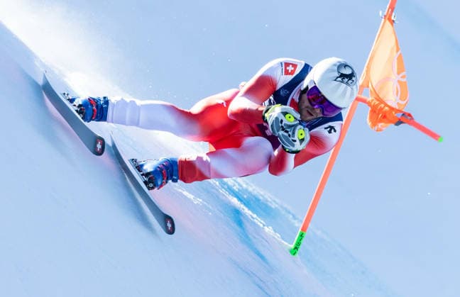 OLYMPICS - Winter Olympic Games, Olympische Spiele, Olympia, OS Milano Cortina 2026 BORMIO,ITALY,09.FEB.26 - OLYMPICS, ALPINE SKIING - Winter Olympic Games Milano Cortina 2026, team combined, downhill, men. Image shows Alexis Monney (SUI).  GEPAxpictures xWolfgangxGrebien