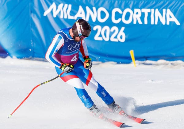 OLYMPICS - Winter Olympic Games, Olympische Spiele, Olympia, OS Milano Cortina 2026 BORMIO,ITALY,09.FEB.26 - OLYMPICS, ALPINE SKIING - Winter Olympic Games Milano Cortina 2026, team combined, downhill, men. Image shows Maxence Muzaton (FRA).  GEPAxpictures xHaraldxSteiner