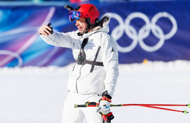 OLYMPICS - Winter Olympic Games, Olympische Spiele, Olympia, OS Milano Cortina 2026 BORMIO,ITALY,09.FEB.26 - OLYMPICS, ALPINE SKIING - Winter Olympic Games Milano Cortina 2026, team combined, downhill, men. Image shows camera racer Joachim Puchner (ORF).  GEPAxpictures xHaraldxSteiner