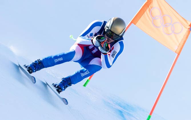 OLYMPICS - Winter Olympic Games, Olympische Spiele, Olympia, OS Milano Cortina 2026 BORMIO,ITALY,09.FEB.26 - OLYMPICS, ALPINE SKIING - Winter Olympic Games Milano Cortina 2026, team combined, downhill, men. Image shows Nils Allgre (FRA).  GEPAxpictures xWolfgangxGrebien