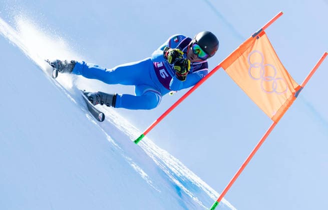 OLYMPICS - Winter Olympic Games, Olympische Spiele, Olympia, OS Milano Cortina 2026 BORMIO,ITALY,09.FEB.26 - OLYMPICS, ALPINE SKIING - Winter Olympic Games Milano Cortina 2026, team combined, downhill, men. Image shows Mattia Casse (ITA).  GEPAxpictures xWolfgangxGrebien