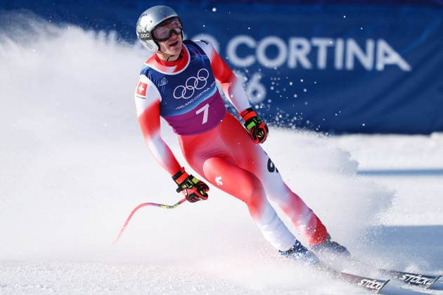 ODERMATT Marco (SUI), FEBRUARY 9, 2026 - Alpine Skiing : Men s Team Combined Downhill during the Milano Cortina 2026 Olympic Winter games, Winterspiele,Spiele, Summer games at Stelvio Ski Centre in Bormio, Italy.  aflo_319072109