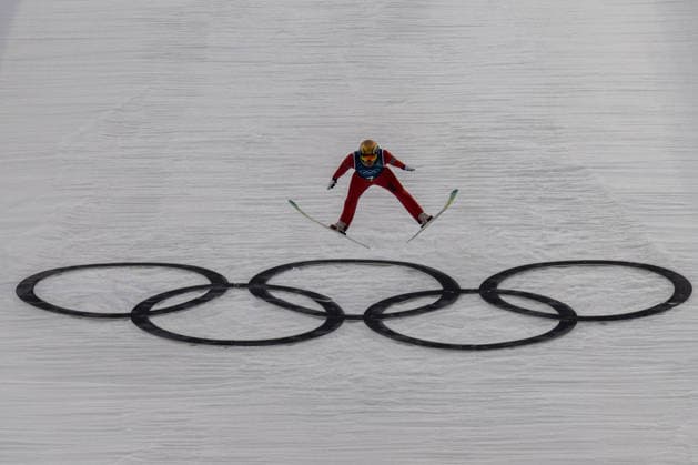 OLYMPICS - Winter Olympic Games, Olympische Spiele, Olympia, OS Milano Cortina 2026 VAL DI FIEMME,ITALY,09.FEB.26 - OLYMPICS, NORDIC SKIING, NORDIC COMBINED, Ski jumping, Skispringen, Ski, nordisch Winter Olympic Games Milano Cortina 2026, normal hill, training, men. Image shows Milosz Krzempek (POL).  GEPAxpictures xOliverxLerch