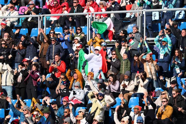 General view, FEBRUARY 9, 2026 - Alpine Skiing : Men s Team Combined Downhill during the Milano Cortina 2026 Olympic Winter games, Winterspiele,Spiele, Summer games at Stelvio Ski Centre in Bormio, Italy.  aflo_319072116