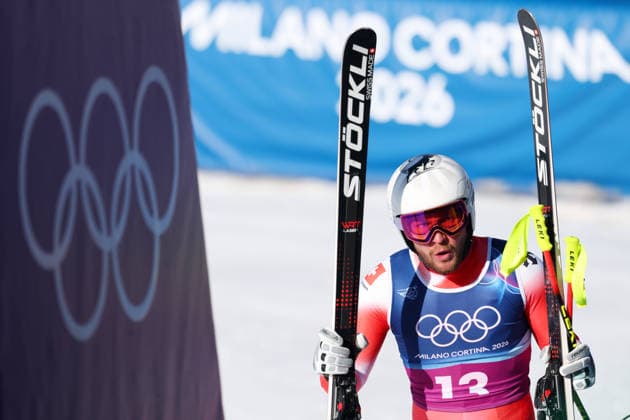 MONNEY Alexis (SUI), FEBRUARY 9, 2026 - Alpine Skiing : Men s Team Combined Downhill during the Milano Cortina 2026 Olympic Winter games, Winterspiele,Spiele, Summer games at Stelvio Ski Centre in Bormio, Italy.  aflo_319072124