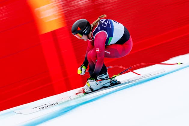 OLYMPICS - Winter Olympic Games, Olympische Spiele, Olympia, OS Milano Cortina 2026 CORTINA D AMPEZZO,ITALY,09.FEB.26 - OLYMPICS, ALPINE SKIING - Winter Olympic Games Milano Cortina 2026, downhill training, women. Image shows Nina Ortlieb (AUT).  GEPAxpictures xMaticxKlansek
