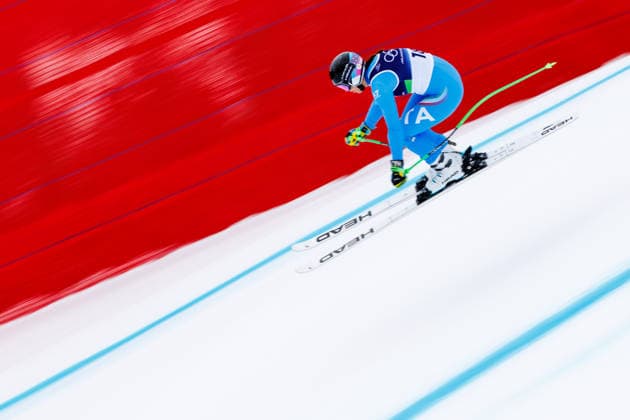 OLYMPICS - Winter Olympic Games, Olympische Spiele, Olympia, OS Milano Cortina 2026 CORTINA D AMPEZZO,ITALY,09.FEB.26 - OLYMPICS, ALPINE SKIING - Winter Olympic Games Milano Cortina 2026, downhill training, women. Image shows Elena Curtoni (ITA).  GEPAxpictures xMaticxKlansek
