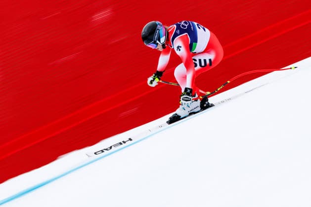 OLYMPICS - Winter Olympic Games, Olympische Spiele, Olympia, OS Milano Cortina 2026 CORTINA D AMPEZZO,ITALY,09.FEB.26 - OLYMPICS, ALPINE SKIING - Winter Olympic Games Milano Cortina 2026, downhill training, women. Image shows Delia Durrer (SUI).  GEPAxpictures xMaticxKlansek