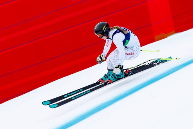 OLYMPICS - Winter Olympic Games, Olympische Spiele, Olympia, OS Milano Cortina 2026 CORTINA D AMPEZZO,ITALY,09.FEB.26 - OLYMPICS, ALPINE SKIING - Winter Olympic Games Milano Cortina 2026, downhill training, women. Image shows Rebeka Jancova (SVK).  GEPAxpictures xMaticxKlansek
