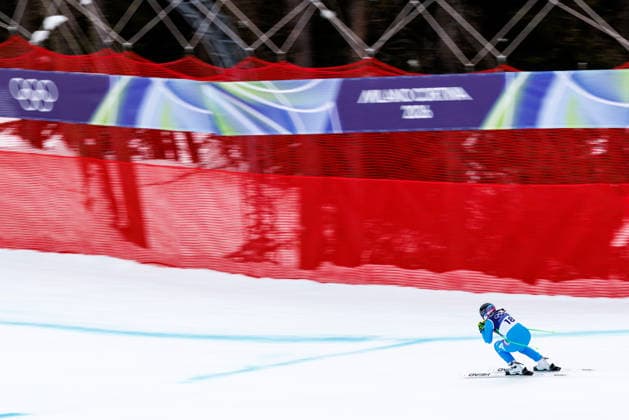 OLYMPICS - Winter Olympic Games, Olympische Spiele, Olympia, OS Milano Cortina 2026 CORTINA D AMPEZZO,ITALY,09.FEB.26 - OLYMPICS, ALPINE SKIING - Winter Olympic Games Milano Cortina 2026, downhill training, women. Image shows Elena Curtoni (ITA).  GEPAxpictures xMaticxKlansek