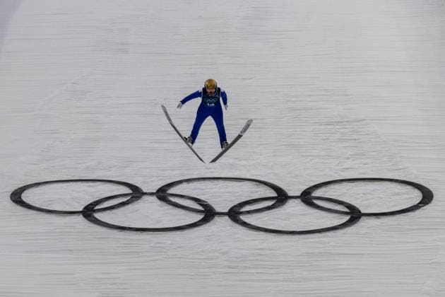 OLYMPICS - Winter Olympic Games, Olympische Spiele, Olympia, OS Milano Cortina 2026 VAL DI FIEMME,ITALY,09.FEB.26 - OLYMPICS, NORDIC SKIING, NORDIC COMBINED, Ski jumping, Skispringen, Ski, nordisch Winter Olympic Games Milano Cortina 2026, normal hill, training, men. Image shows Vid Vrhovnik (SLO).  GEPAxpictures xOliverxLerch