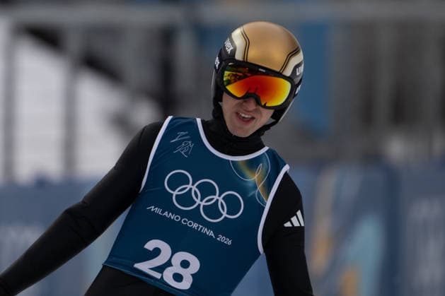 OLYMPICS - Winter Olympic Games, Olympische Spiele, Olympia, OS Milano Cortina 2026 VAL DI FIEMME,ITALY,09.FEB.26 - OLYMPICS, NORDIC SKIING, NORDIC COMBINED, Ski jumping, Skispringen, Ski, nordisch Winter Olympic Games Milano Cortina 2026, normal hill, training, men. Image shows Vinzenz Geiger (GER).  GEPAxpictures xOliverxLerch