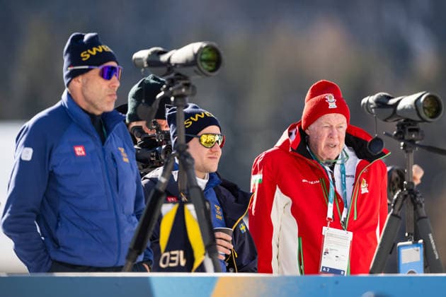 260209 Shooting coach Jean-Marc Chabloz, Head coach Johannes Lukas of Sweden and coach Wolfgang Pichler of Poland a biathlon training session during day 3 of the 2026 Winter Olympics on February 9, 2026 in Anterselva. Photo: Mathias Bergeld BILDBYRAN kod MB MB1317 skidskytte biathlon skiskyting Olympic Games, Olympische Spiele, Olympia, OS olympics winter olympics os ol olympiska spel vinter-os olympiske leker milano cortina 2026 milan cortina 2026 milano cortina 2026 olympic games milano cortina 2026 winter olympic games milano cortina-os milano cortina-ol vinter-ol 3 bbeng trening training träning sweden sverige *** 260209 Shooting coach Jean Marc Chabloz, Head coach Johannes Lukas of Sweden and coach Wolfgang Pichler of Poland a biathlon training session during day 3 of the 2026 Winter Olympics on February 9, 2026 in Anterselva Photo Mathias Bergeld BILDBYRAN code MB MB1317 biathlon biathlon olympic games olympics olympics winter olympics os ol olympiska spel vinter os olympiske leker milano cortina 2026 milan cortina 2026 milano cortina 2026 olympic games milano cortina 2026 winter olympic games milano cortina os milano cortina ol vinter ol 3 bbeng trening träning träning sweden sverige  Copyright: MATHIASxBERGELD BB260209MB020