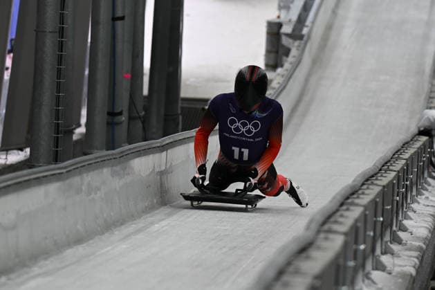 February 9, 2026, Cortina, Veneto, Italy: Maier Samuel from Austria during the Winter Olympic Games, Olympische Spiele, Olympia, OS Milano Cortina 2026, in Cortina Sliding Centre , on February 9 2026, in Cortina, Italy Cortina Italy - ZUMAm345 20260209_oly_m345_015 Copyright: xFedericoxManonix