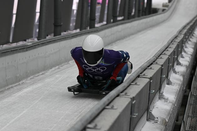 February 9, 2026, Cortina, Veneto, Italy: Barefoot Daniel from United States of America during the Winter Olympic Games, Olympische Spiele, Olympia, OS Milano Cortina 2026, in Cortina Sliding Centre , on February 9 2026, in Cortina, Italy Cortina Italy - ZUMAm345 20260209_oly_m345_021 Copyright: xFedericoxManonix