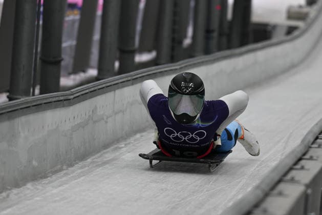 February 9, 2026, Cortina, Veneto, Italy: Defayet Lucas from France during the Winter Olympic Games, Olympische Spiele, Olympia, OS Milano Cortina 2026, in Cortina Sliding Centre , on February 9 2026, in Cortina, Italy Cortina Italy - ZUMAm345 20260209_oly_m345_022 Copyright: xFedericoxManonix