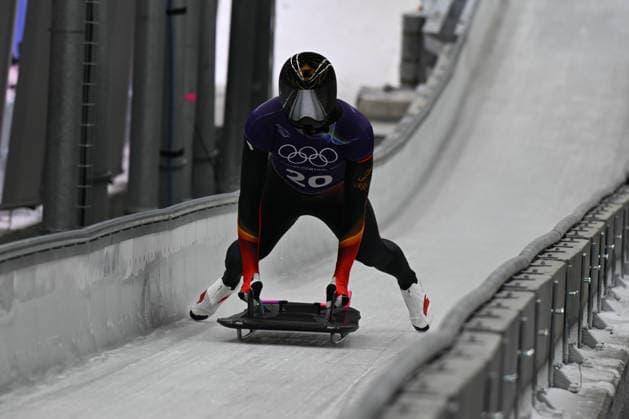 February 9, 2026, Cortina, Veneto, Italy: Lin Qinwei from PeopleÃ¢â‚¬â ¢s Republic of China during the Winter Olympic Games, Olympische Spiele, Olympia, OS Milano Cortina 2026, in Cortina Sliding Centre , on February 9 2026, in Cortina, Italy Cortina Italy - ZUMAm345 20260209_oly_m345_023 Copyright: xFedericoxManonix
