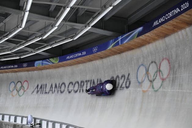 February 9, 2026, Cortina, Veneto, Italy: Weston Matt from Great Britain during the Winter Olympic Games, Olympische Spiele, Olympia, OS Milano Cortina 2026, in Cortina Sliding Centre , on February 9 2026, in Cortina, Italy Cortina Italy - ZUMAm345 20260209_oly_m345_036 Copyright: xFedericoxManonix