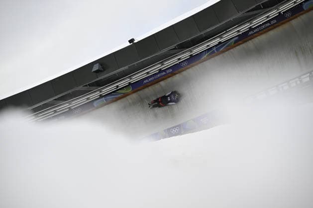 February 9, 2026, Cortina, Veneto, Italy: Takahashi Hiroatsu from Japan during the Winter Olympic Games, Olympische Spiele, Olympia, OS Milano Cortina 2026, in Cortina Sliding Centre , on February 9 2026, in Cortina, Italy Cortina Italy - ZUMAm345 20260209_oly_m345_043 Copyright: xFedericoxManonix